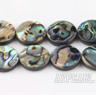 paua shell beads,14mm flat oval,Sold per 15.75-inch strands