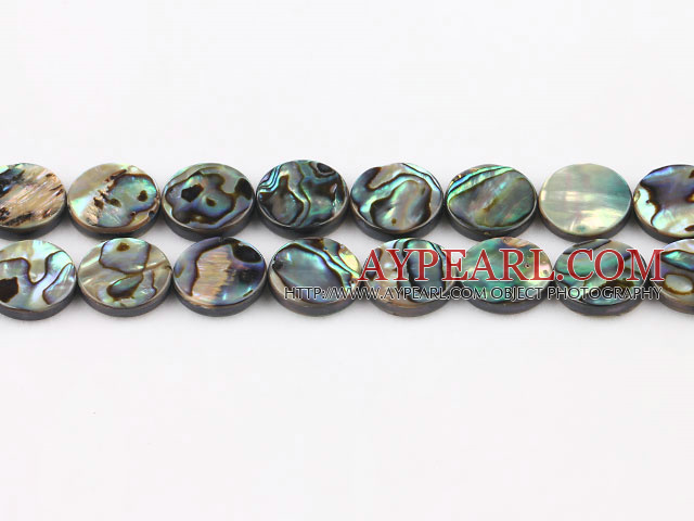 paua shell beads,14mm flat oval,Sold per 15.75-inch strands