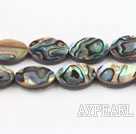 paua shell beads,10*14mm flat oval,Sold per 15.75-inch strands