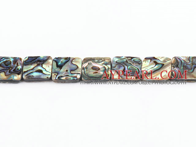 paua shell beads,16mm square,Sold per 15.75-inch strands