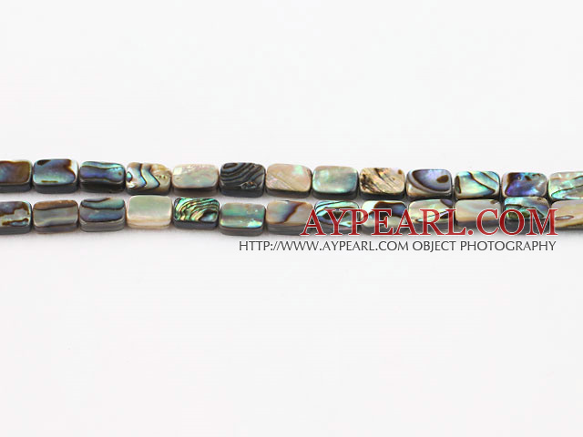 paua shell beads,6*8mm rectangle,Sold per 15.75-inch strands