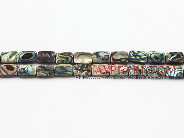 paua shell beads,8*10mm rectangle,Sold per 15.75-inch strands