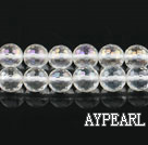 white crystal beads ,8mm round,color added,sold per 15.75-inch strand