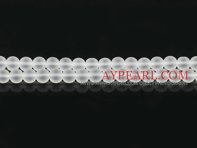 white crystal beads ,8mm round,color added,sold per 15.75-inch strand