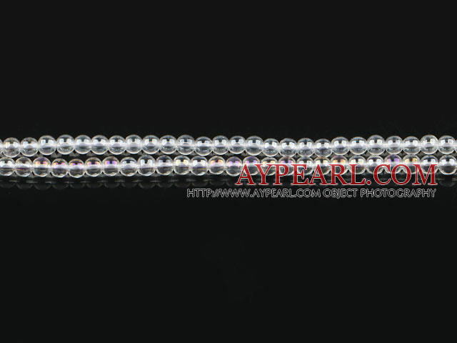 white crystal beads ,4mm round,color added,sold per 15.75-inch strand