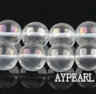 white crystal beads ,14mm round,color added,sold per 15.75-inch strand