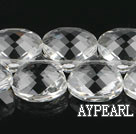white crystal beads ,16*18mm flat teardrop,faceted,Sold per 15.75-inch strands
