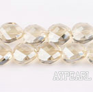 manmade crystal beads,6*12mm potato slice, accompany with the chanpagne color, sold per 14.17inches strand