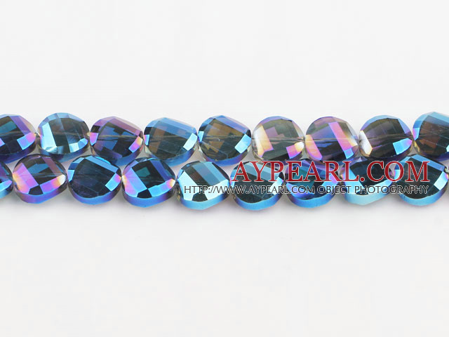 manmade crystal beads,6*12mm potato slice,accompany with the purple color,sold per 14.17inches strand