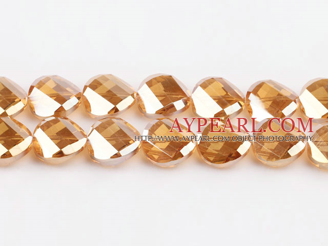 manmade crystal beads,8*18mm potato slice,accompany with the amber color,sold per 14.17inches strand