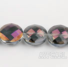 manmade crystal beads,10*20mm wafer,accompany with colors,sold per 13.58inches strand