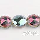 manmade crystal beads,10*20mm wafer,accompany with colors,sold per 13.58inches strand