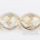 manmade crystal beads,30mm,champagne,Sold per 14.17-inch strands