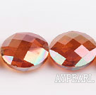 manmade crystal beads,30mm,accompany with the orange color,Sold per 14.17-inch strands