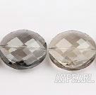 manmade crystal beads,30mm,transparent grey,Sold per 14.17-inch strands