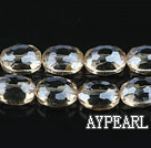 manmade crystal beads,8*13*16mm ,accompany with the light yellow color,sold per 15.16inches strand