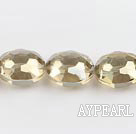 manmade crystal beads,11*16*20mm, yellow ,Sold per 14.17inches strand