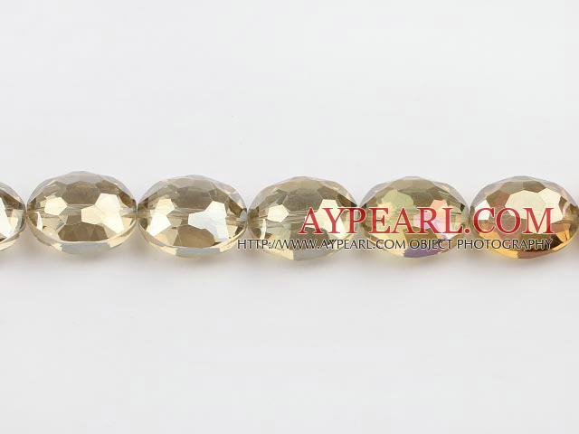 manmade crystal beads,11*16*20mm, yellow ,Sold per 14.17inches strand