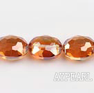 manmade crystal beads,11*16*20mm, orange , Sold per 14.17inches strand