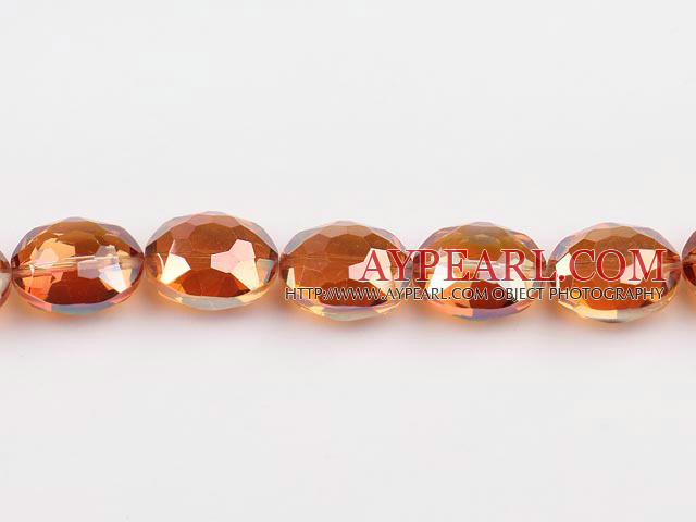 manmade crystal beads,11*16*20mm, orange , Sold per 14.17inches strand