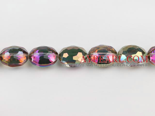 manmade crystal beads,11*16*20mm, accompany with the purple color , Sold per 14.17inches strand