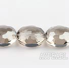 manmade crystal beads,13*20*24mm, transparent grey , Sold per 14.17inches strand
