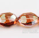 manmade crystal beads,10*18*25mm,accompany with the orange color , Sold per 14.17inches strand
