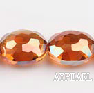 manmade crystal beads,13*20*24mm, accompany with the orange color , Sold per 14.17inches strand
