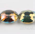manmade crystal beads,13*20*24mm, accompany with the yellow color , Sold per 14.17inches strand