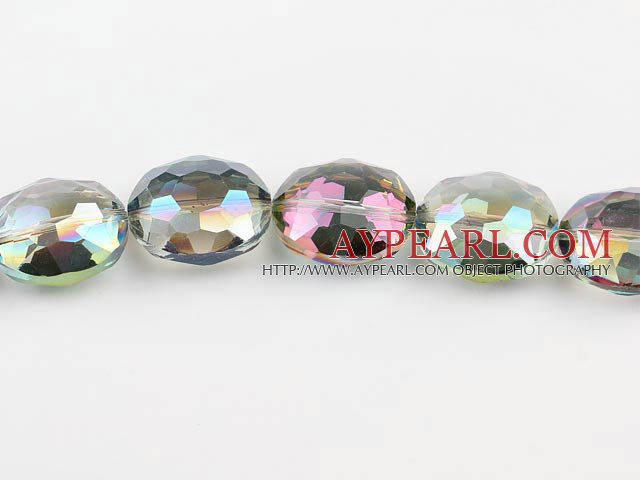 manmade crystal beads,13*20*24mm, accompany with the grey color ,Sold per 14.17inches strand