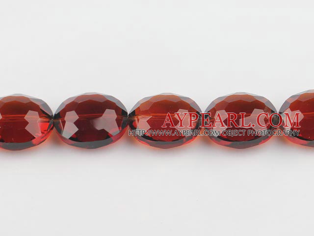 manmade crystal beads,13*20*24mm, red, Sold per 14.17inches strand