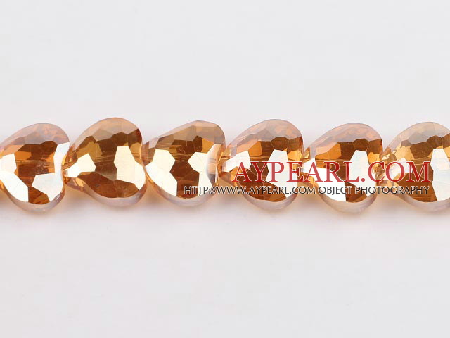 manmade crystal beads,8*23*20mm heart,accompany with the amber color,Sold per 14.17-inch strands