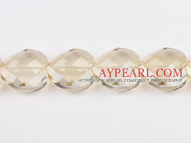 manmade crystal beads,10*28*28mm heart, accompany with the silver  champagne color , sold per 12.6inch strand