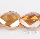 manmade crystal beads,10*28*28mm heart, accompany with the amber color ,sold per 12.6inch strand