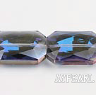 manmade crystal beads,12*24*33mm rectangle,accompany with blue color ,sold per 12.99inch strand