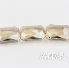 crystal beads,8*14*20mm rectangle,accompany with the champagne color,sold per 14.17inches strand