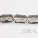 manmade crystal beads ,8*14*20mm rectangle,grey,sold per 14.17-inch strand