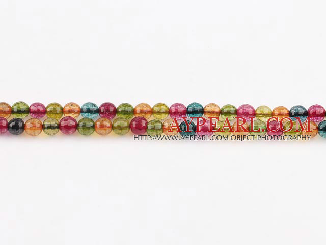 manmade burst pattern crystal beads,6mm round,faceted,sold per 16.14-inch strand