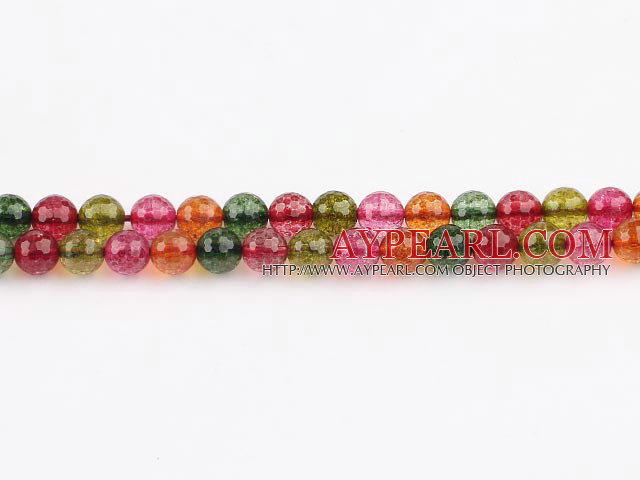 manmade burst pattern crystal beads,8mm round,faceted,sold per 15.75-inch strand