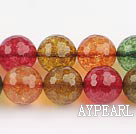 manmade burst pattern crystal beads,14mm round,faceted,sold per 16.14-inch strand