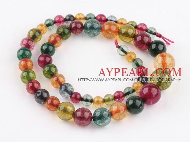 manmade burst pattern crystal tower beads,6-12mm round,sold per 15.75-inch strand