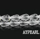 Manmade Crystal Beads, Red, 8*12mm straight hole, drop shape, Sold per 27.95-inch strand