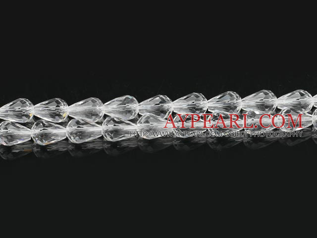 Manmade Crystal Beads, Red, 8*12mm straight hole, drop shape, Sold per 27.95-inch strand