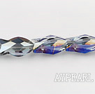 Crystal Beads, Grey, 10*10*20mm fish shape, plating color, Sold per 14.2-inch strand