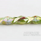 Crystal Beads, Green, 10*10*12mm fish shape, faceted, Sold per 13.39-inch strand