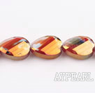 Crystal Beads, Porcelain Red, 8*13*18mm plating color, twist egg shape, Sold per 12.8-inch strand