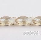 Crystal Beads, Gold Champagne Color, 11*12*25mm fish shape, Sold per 13.98-inch strand
