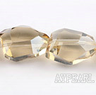 manmade crystal beads,13*20*21mm with angles,silver champagne,Sold per 13.78-inch strands