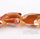 manmade crystal beads,13*20*21mm with angles,orange,Sold per 13.78-inch strands