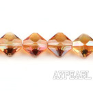 manmade crystal beads,10*15mm,accompany with colors ,Sold per 13.78inches strand